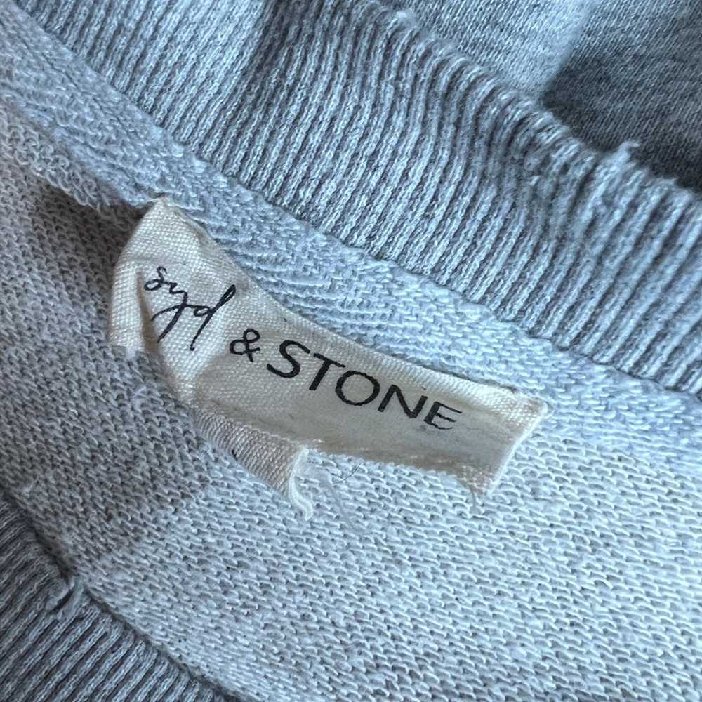 Syd & Stone Grey Relaxed Distressed Grey French T… - image 8