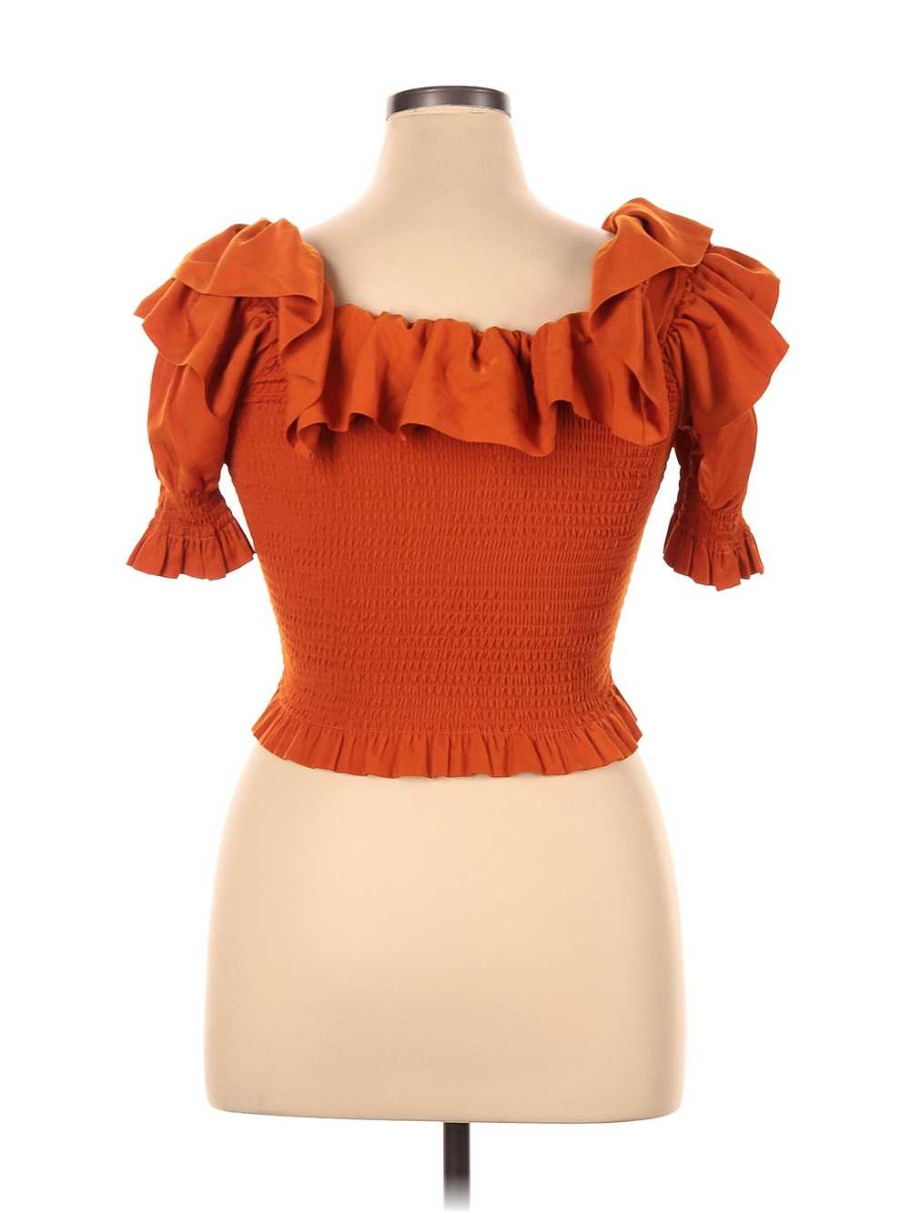 Habitual Women Orange Short Sleeve Top 14 - image 2