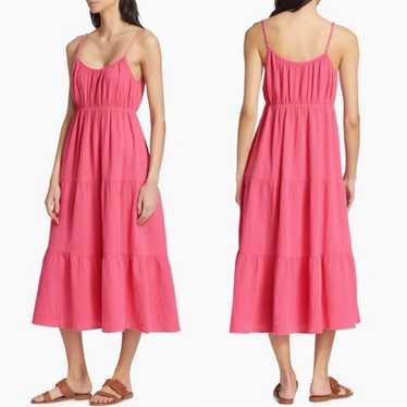 Rails Blakely Cotton Gauze Midi Dress Sz S Pink Or