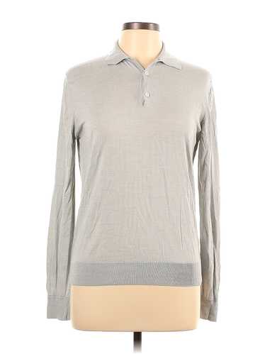 Lanvin Women Gray Silk Pullover Sweater L