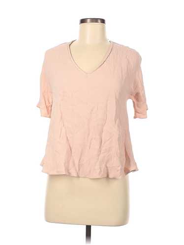 Massimo Dutti Women Pink Short Sleeve Blouse M