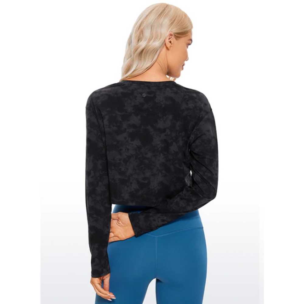 CRZ YOGA Pima Cotton Workout Cropped Long Sleeve … - image 3