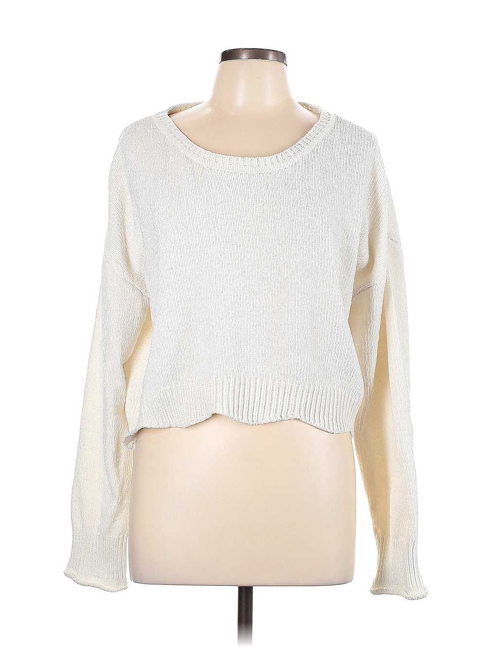 Aqua Women Ivory Pullover Sweater L - image 1