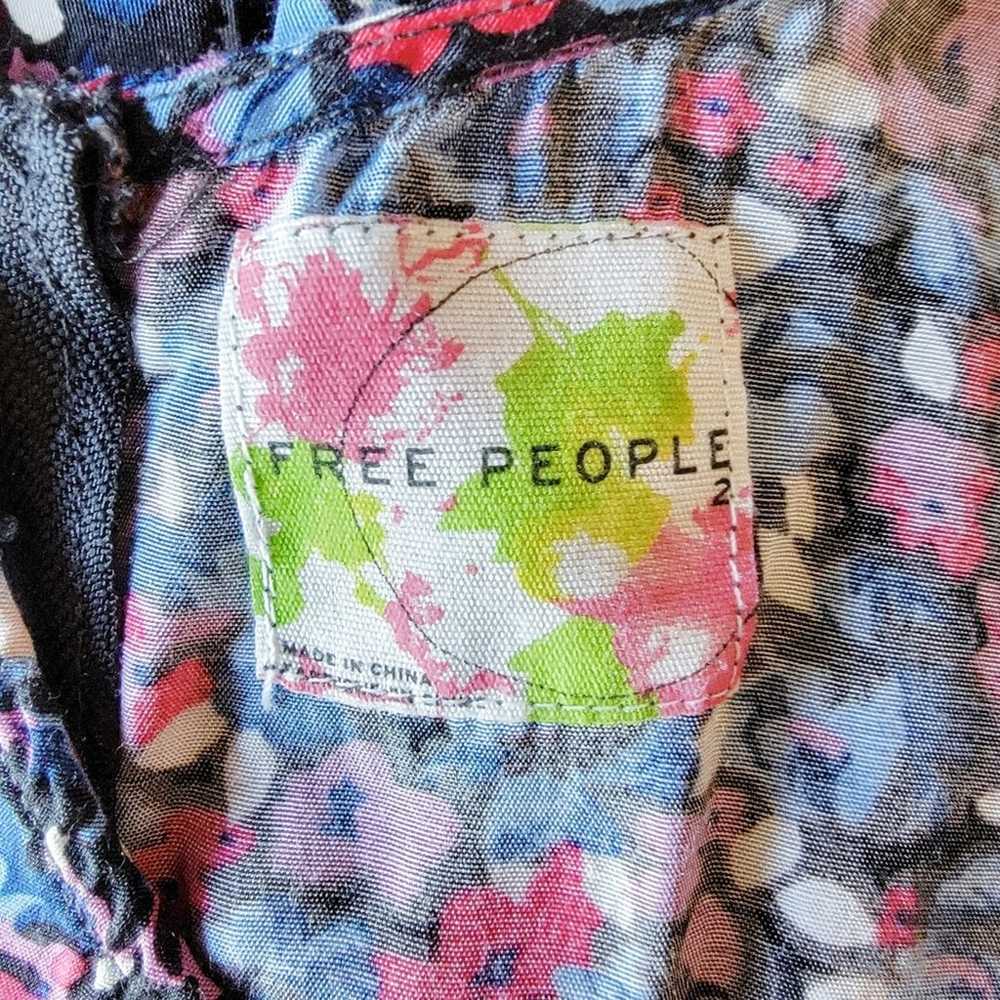 Free People Ruffled Floral Print Mini Dress - image 3