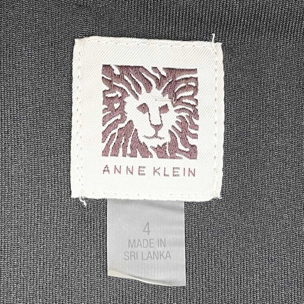Anne Klein Black Sequined Embroidered Scallop Hem… - image 5