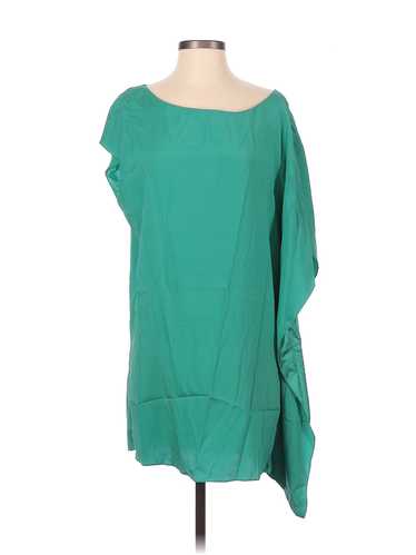 Ramy Brook Women Green Short Sleeve Silk Top S