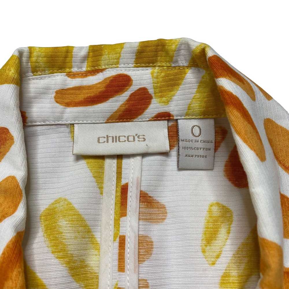 CHICOS Sunburst Abstract Woven Cotton Ribbed Jack… - image 6