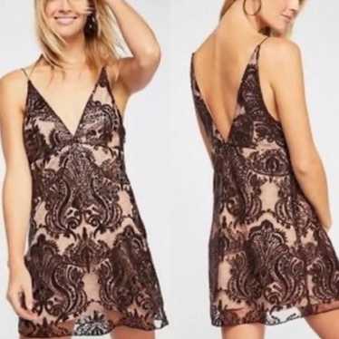 Free People Night Shimmer Sequined Mini Dress - image 1