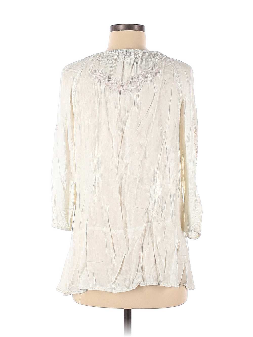 Rose & Thyme Women Ivory Long Sleeve Blouse M - image 2