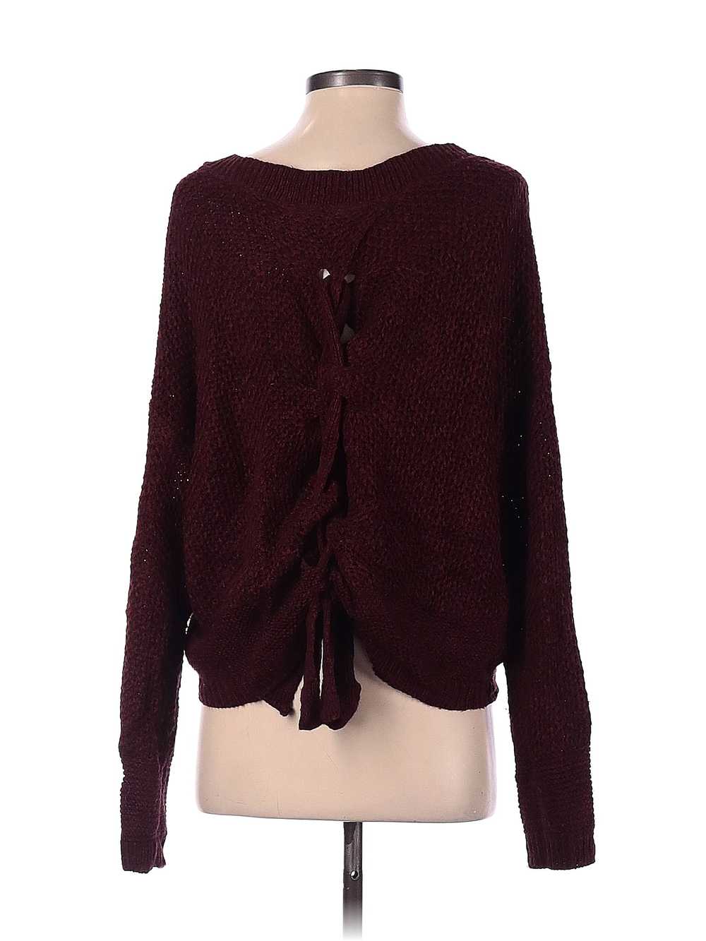 Express Women Red Pullover Sweater S - image 2