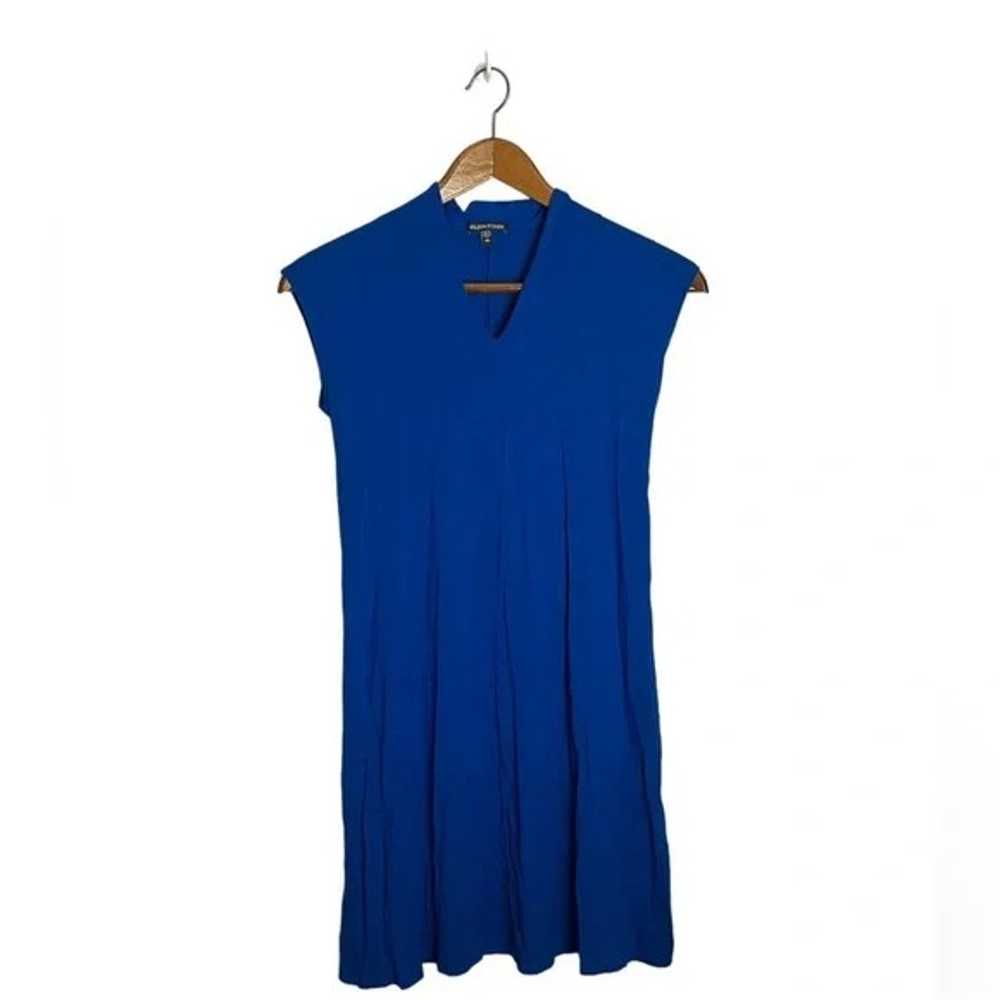 Eileen Fisher Royal Blue V-neck Casual Soft Short… - image 2