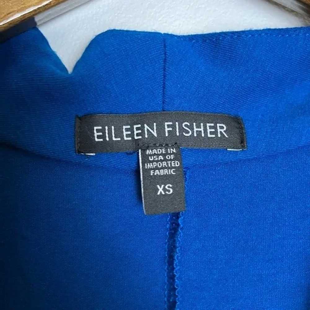 Eileen Fisher Royal Blue V-neck Casual Soft Short… - image 3
