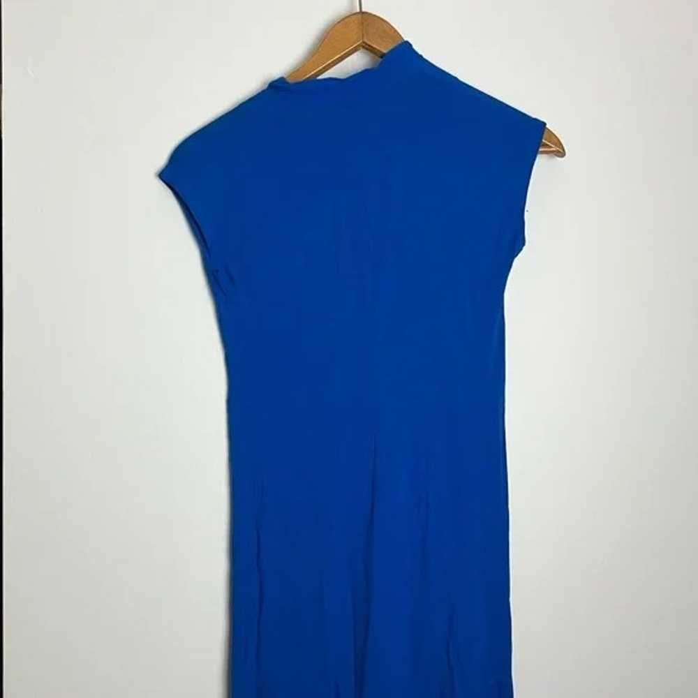 Eileen Fisher Royal Blue V-neck Casual Soft Short… - image 4