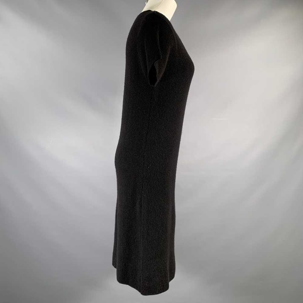 Vintage Black Knit Short Sleeve Dress - image 2