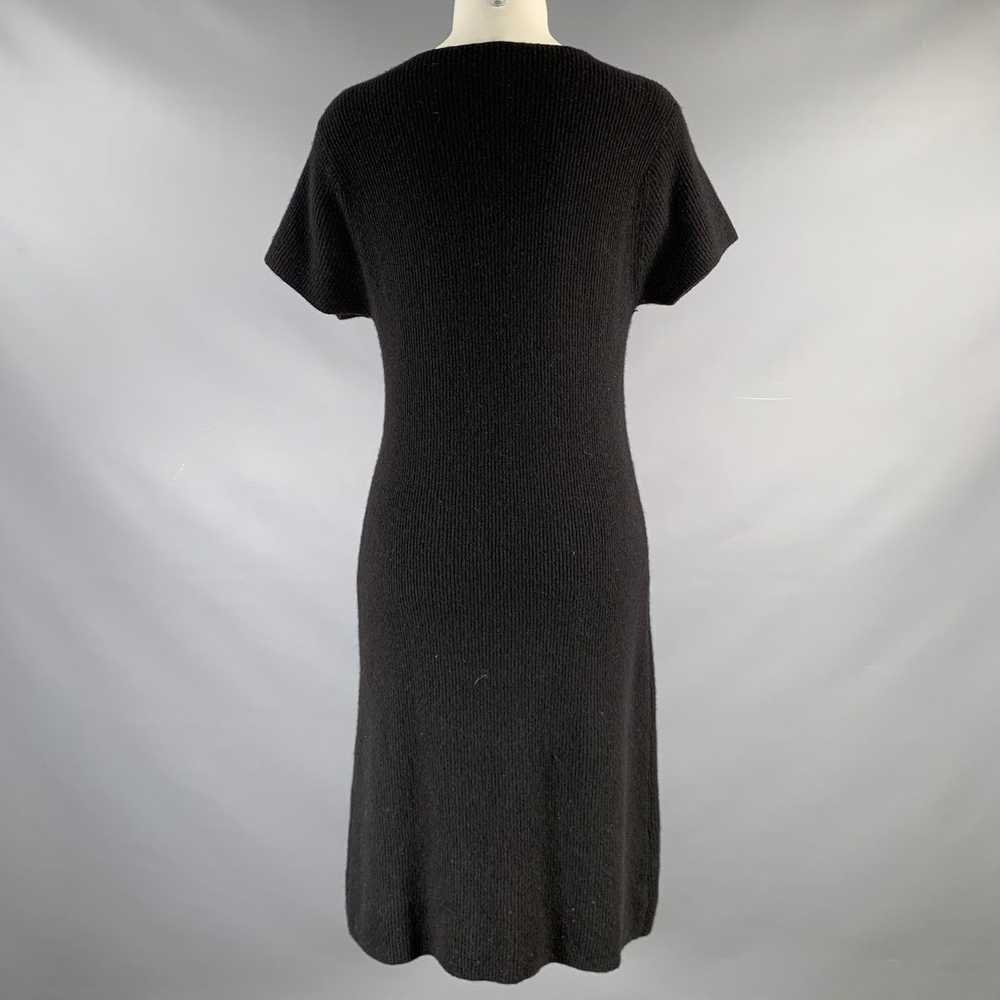 Vintage Black Knit Short Sleeve Dress - image 3