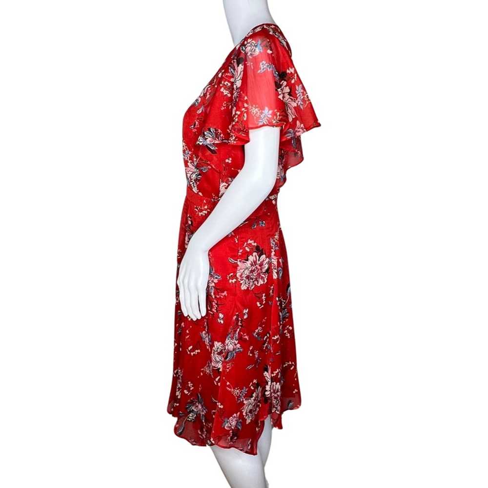 Anthropologie Ranna Gill Dress Women Medium Red F… - image 4