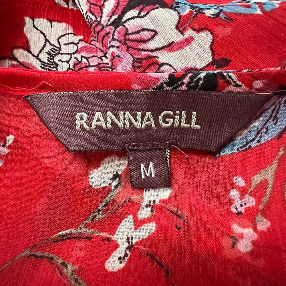 Anthropologie Ranna Gill Dress Women Medium Red F… - image 7