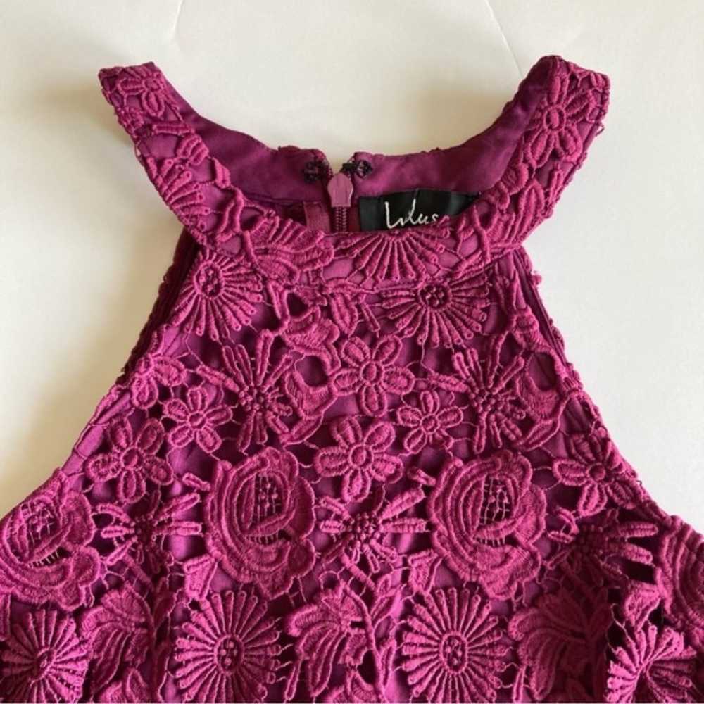 Lulus Love Poem Magenta Lace Mini Dress XS - image 5