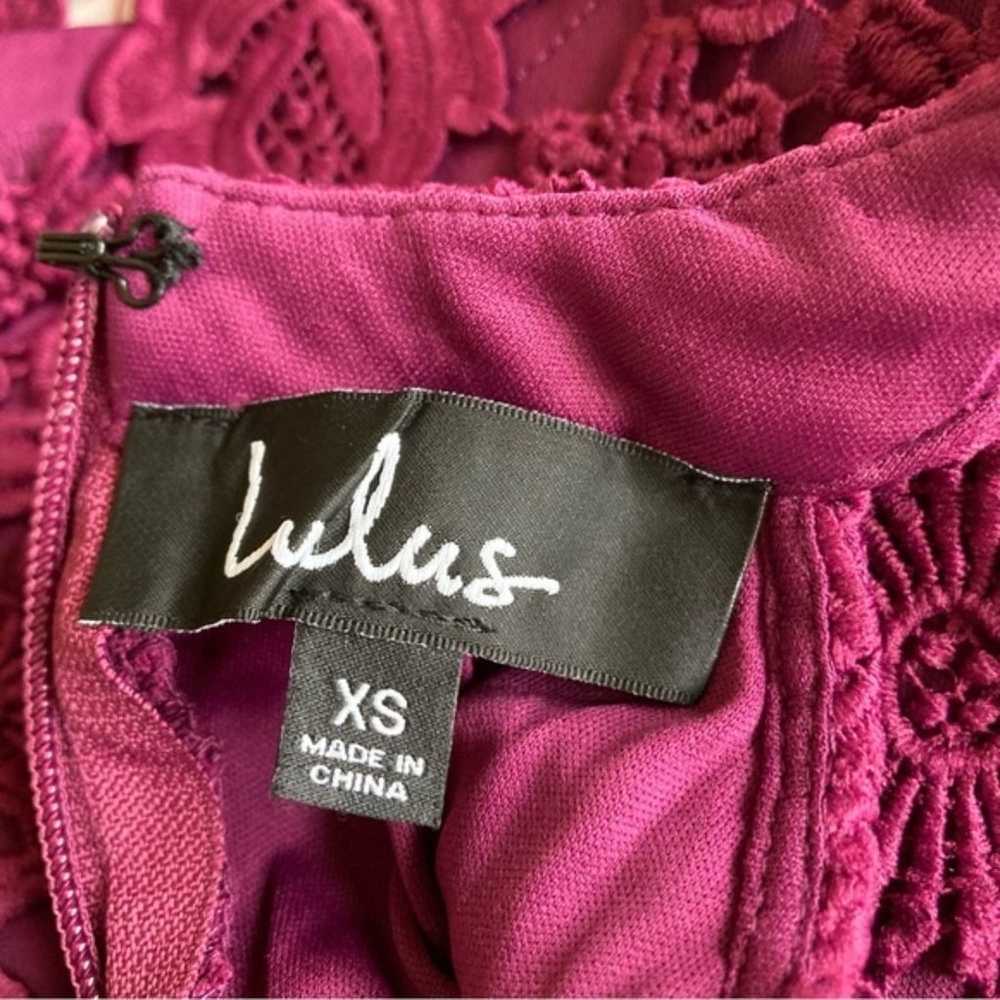 Lulus Love Poem Magenta Lace Mini Dress XS - image 6