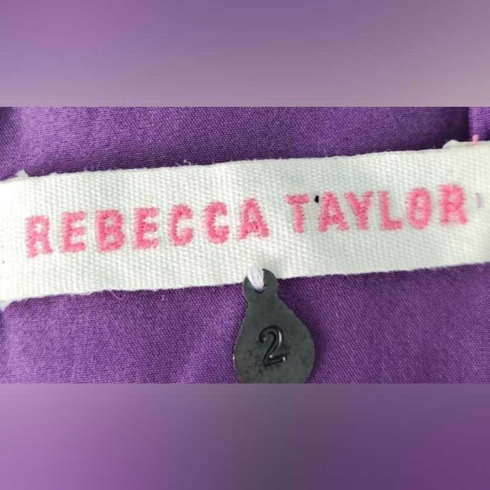Rebecca Taylor Purple Silk Chiffon Cocktail Mini … - image 8