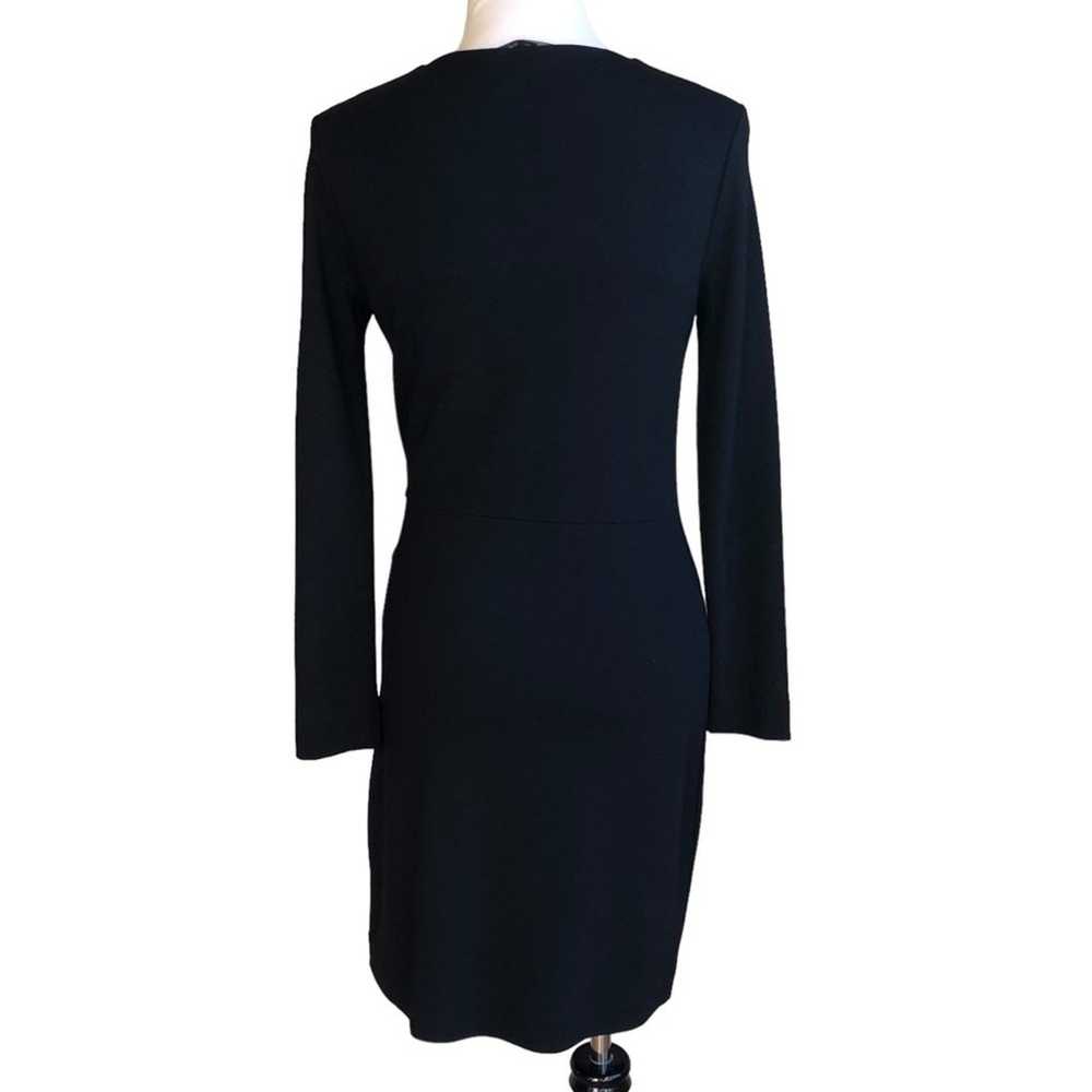 COS black Jersey knit faux wrap dress size S - image 3