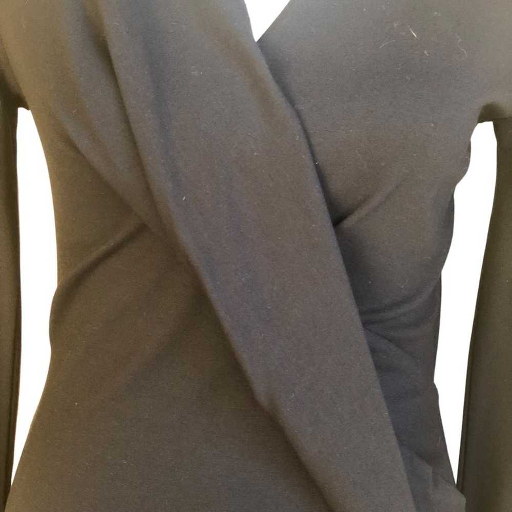 COS black Jersey knit faux wrap dress size S - image 4