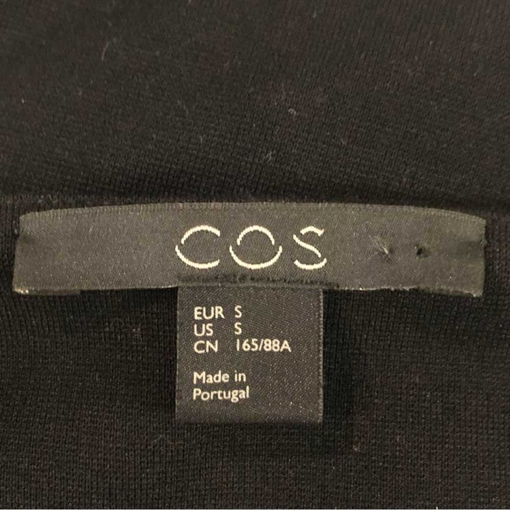 COS black Jersey knit faux wrap dress size S - image 6