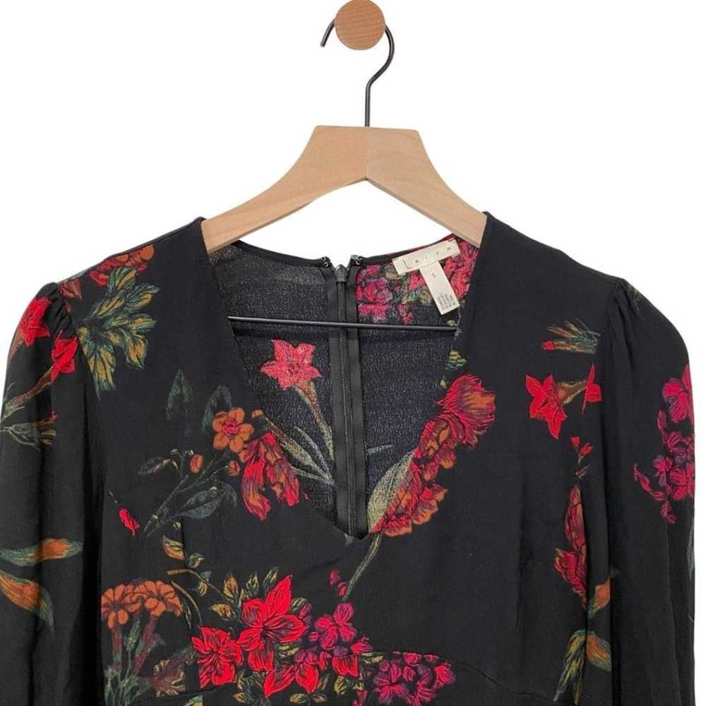 Leith Floral Print V Neck Long Sleeve Mini Dress … - image 5