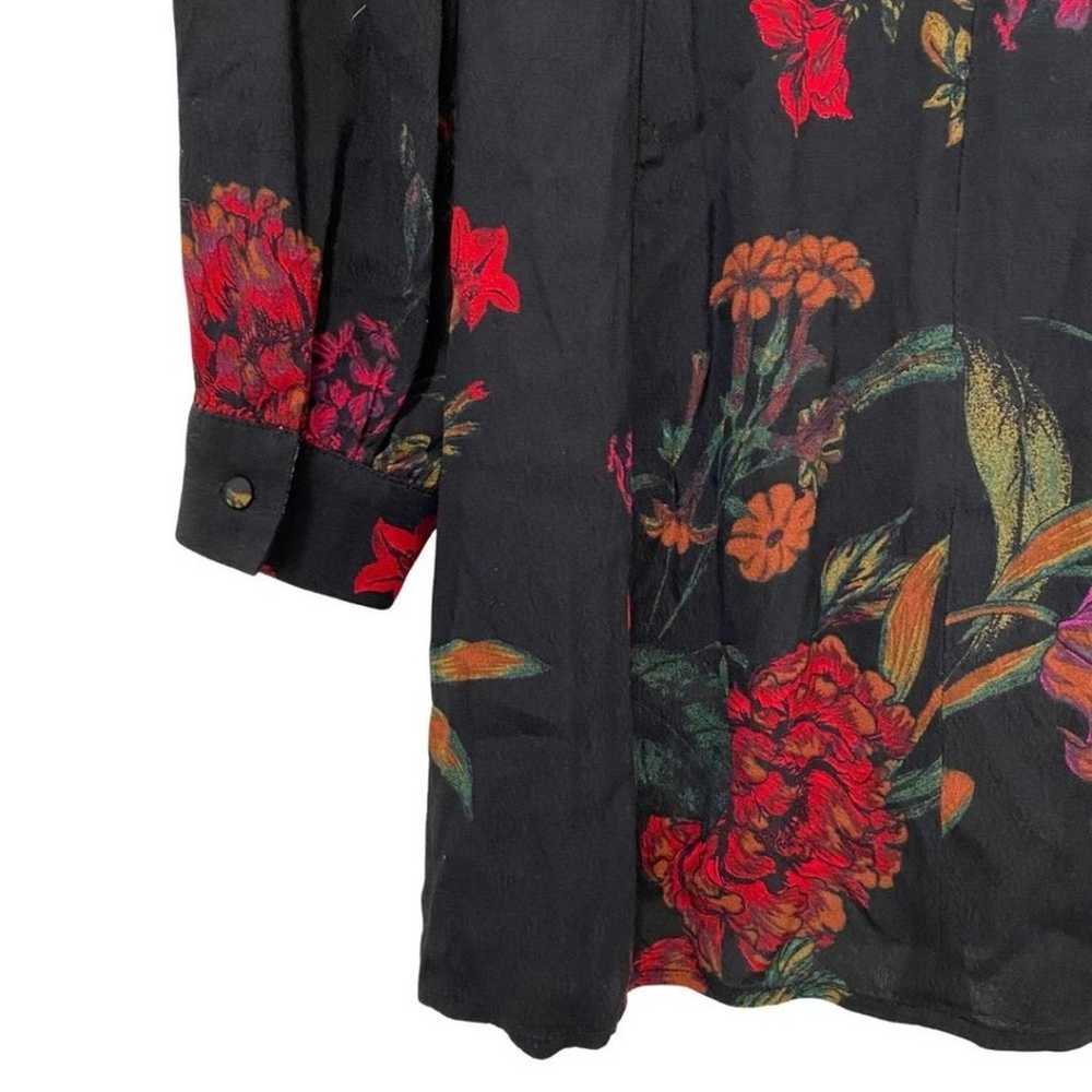 Leith Floral Print V Neck Long Sleeve Mini Dress … - image 9