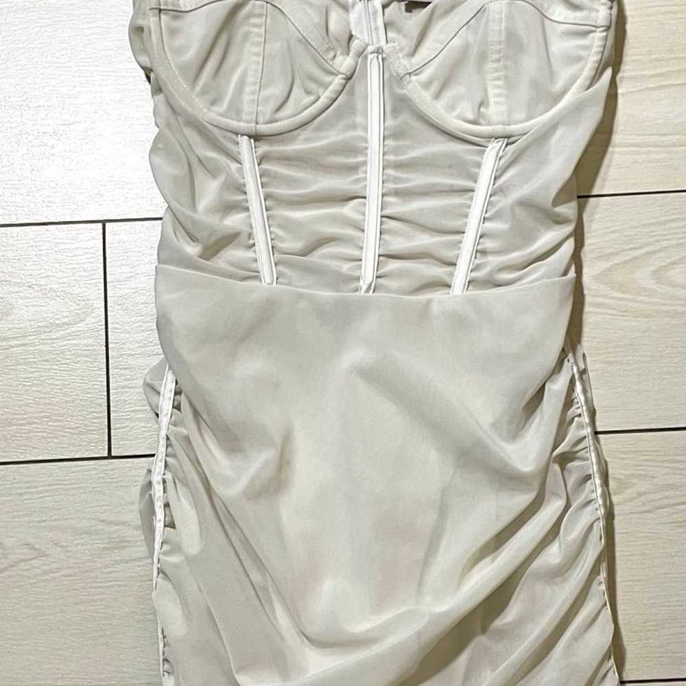 Oh Polly white corset scrunch dress size 4. Back … - image 3