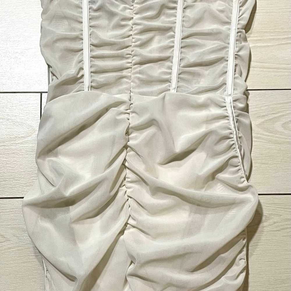 Oh Polly white corset scrunch dress size 4. Back … - image 4