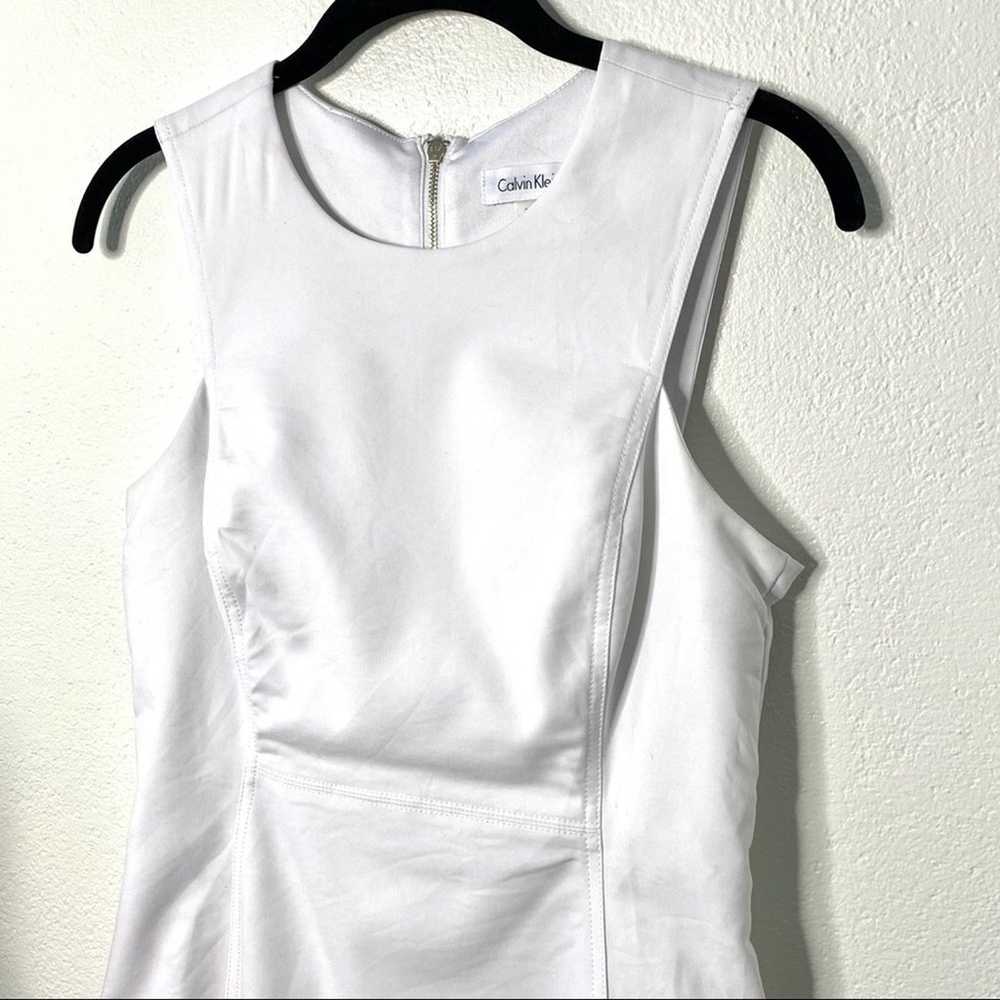 Calvin Klein White Fit and Flare Dress Size 4 - image 2