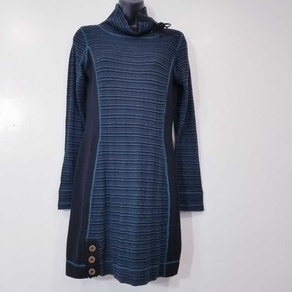 PRANA Mock Neck Wool Blend Knit Sweater Dress - image 1
