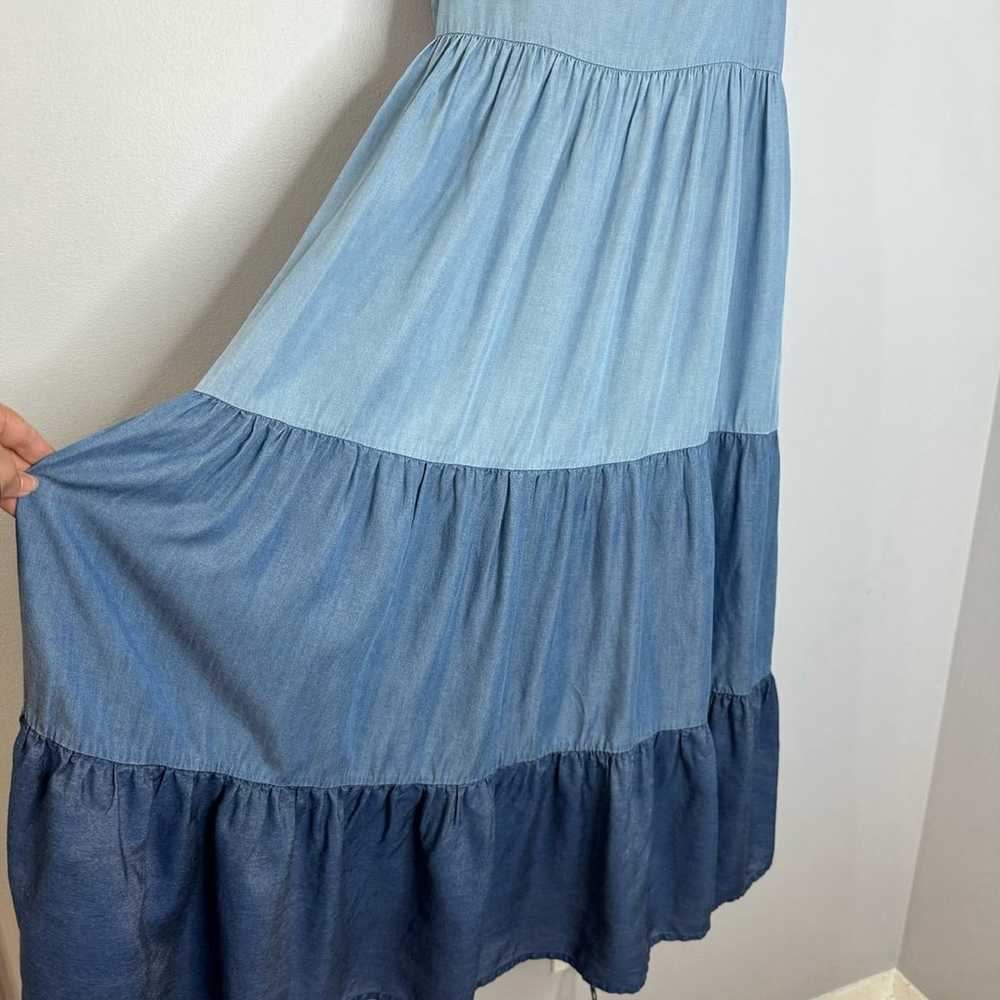 Kate Spade Broome Street Chambray Tiered Maxi Dre… - image 5