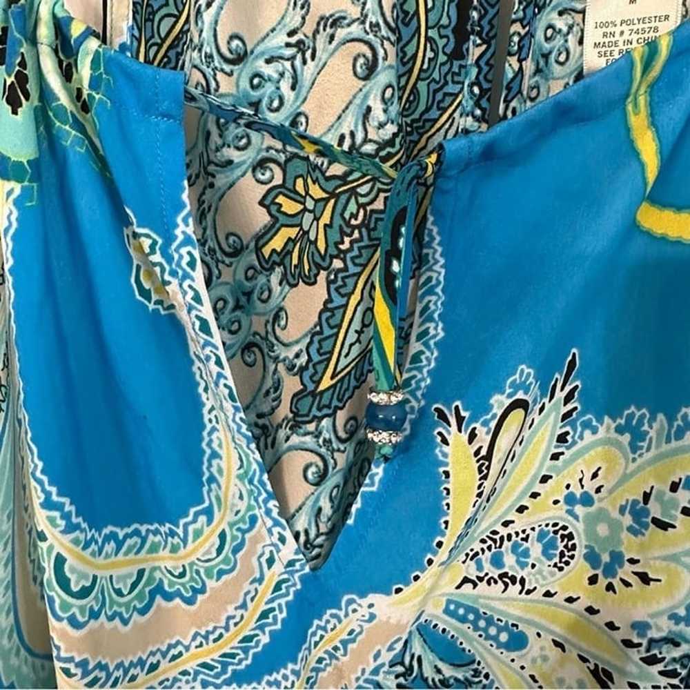 Cache Women's Halter Multi Colored Maxi Dress wit… - image 6
