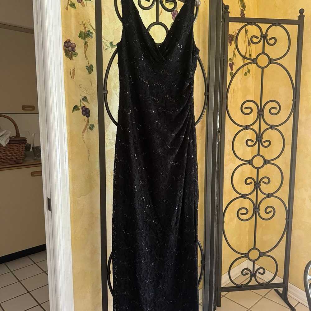 Lauren Size 14 black lace gown - image 2