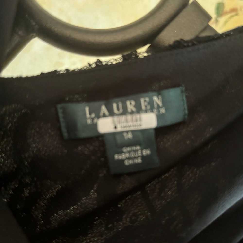 Lauren Size 14 black lace gown - image 3