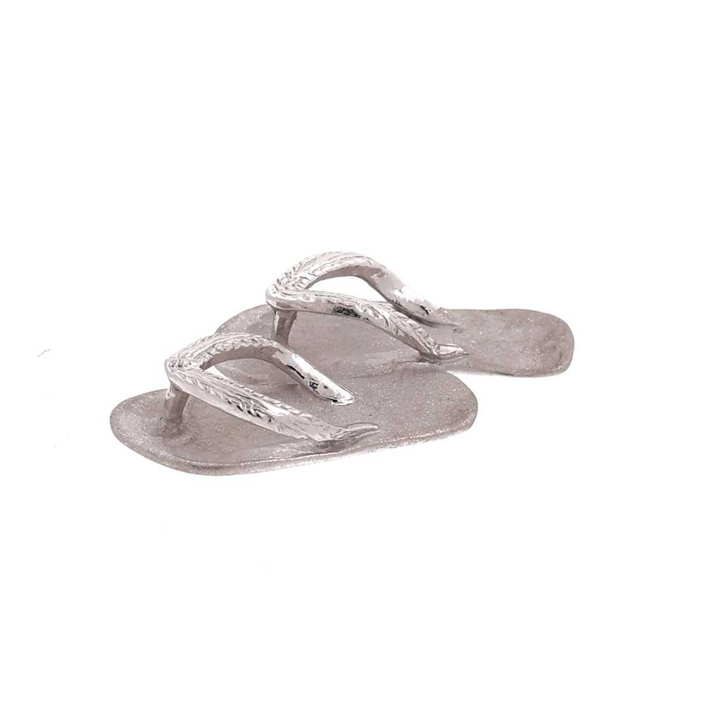Pair of Sandals Charm Pendant Shoes 14K White Gol… - image 4
