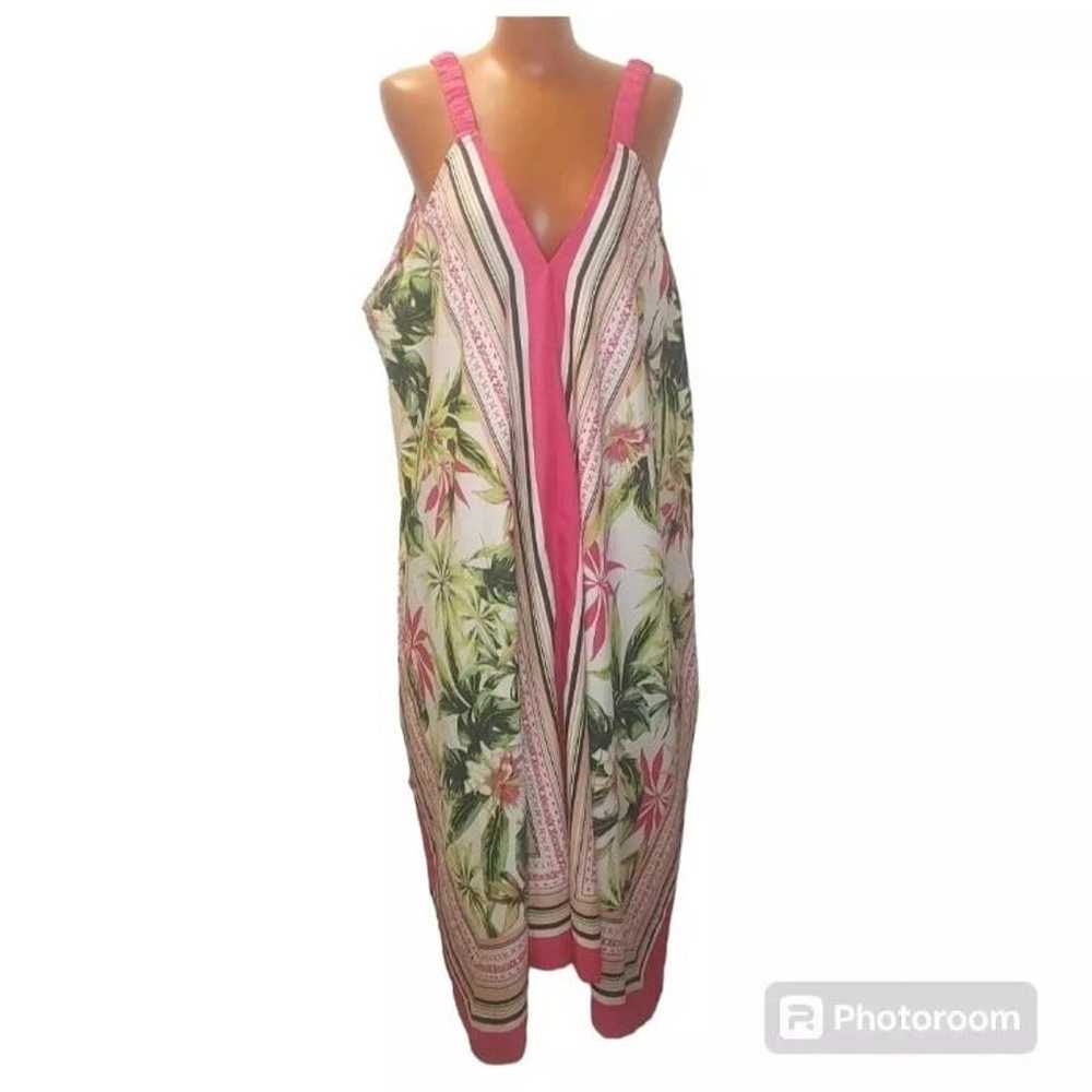 Tropical Maxi Dress Woman Plus 3X Hawaiian Beachy… - image 3