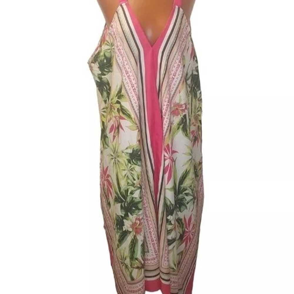 Tropical Maxi Dress Woman Plus 3X Hawaiian Beachy… - image 4