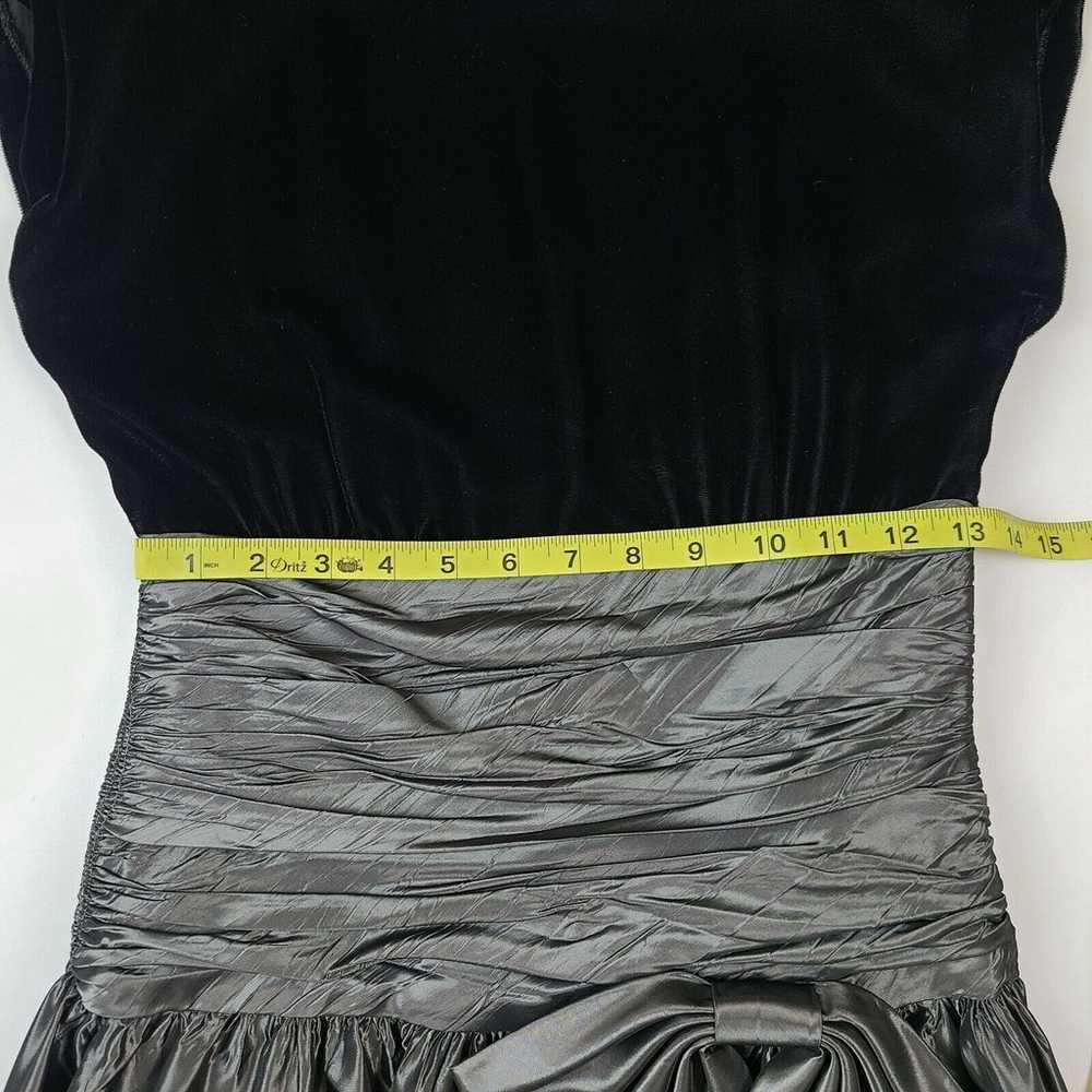 Patty O'Neil Vintage Party Dress 5 6 Black Gray V… - image 4