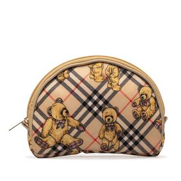 Burberry Nova Check Teddy Bear Pouch Beige Multic… - image 1