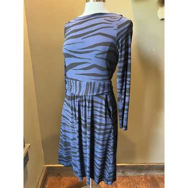 Boden Abigail NAvy Blue Zebra Pattern Jersey Stre… - image 1