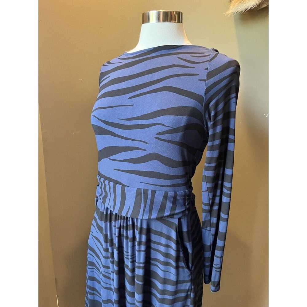 Boden Abigail NAvy Blue Zebra Pattern Jersey Stre… - image 2