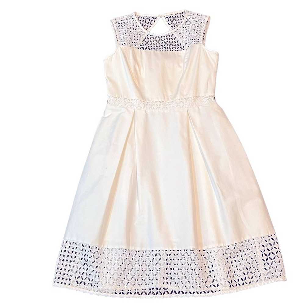 CALVIN KLEIN white dress crisp cotton size 8 slee… - image 2