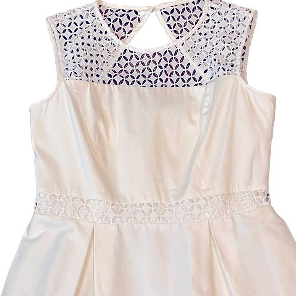 CALVIN KLEIN white dress crisp cotton size 8 slee… - image 4