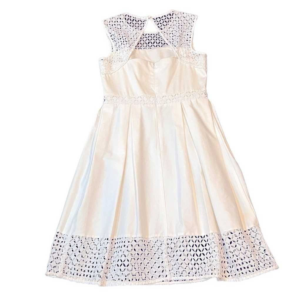 CALVIN KLEIN white dress crisp cotton size 8 slee… - image 5