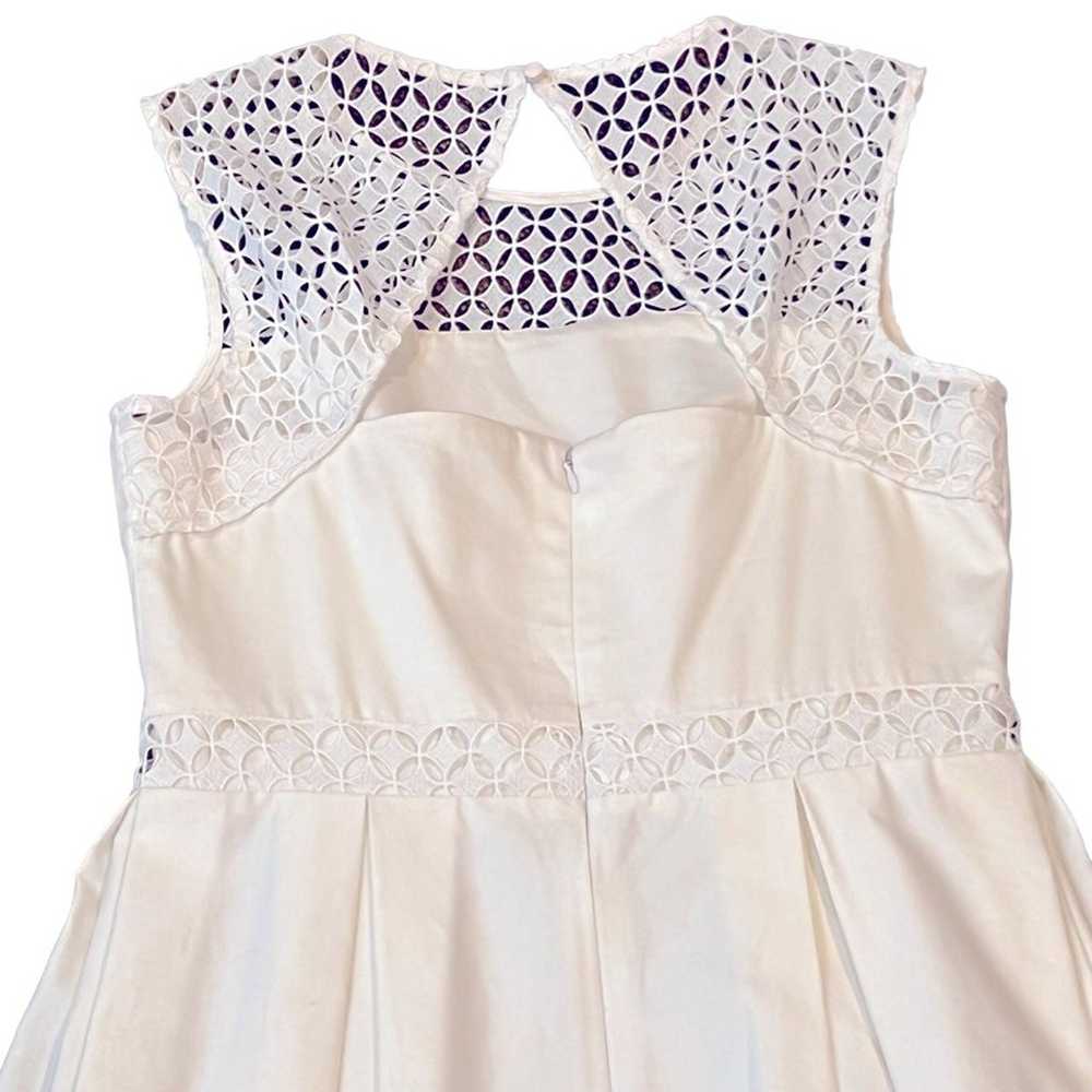 CALVIN KLEIN white dress crisp cotton size 8 slee… - image 6