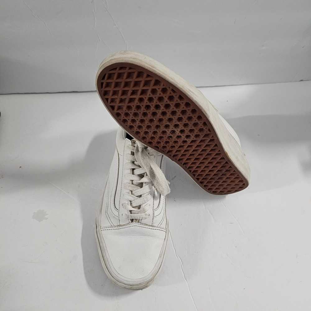 Vans White Leather Low Top Fashion Sneakers Unise… - image 7