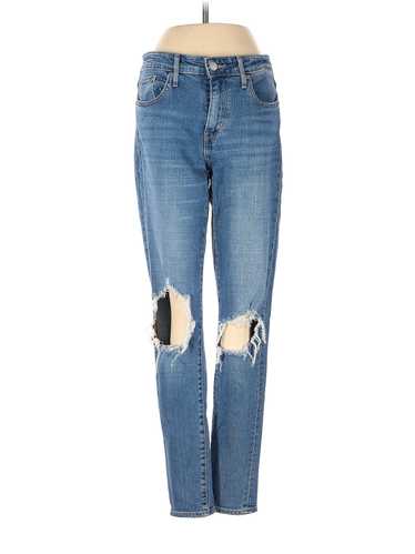 Levi's Women Blue 721 High Rise Ripped Skinny Wome